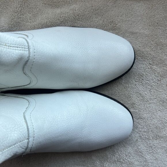 Vionic Roselyn White Leather Ankle Boot Bootie Women 8.5 Chic Minimalist Classic - Picture 7 of 14